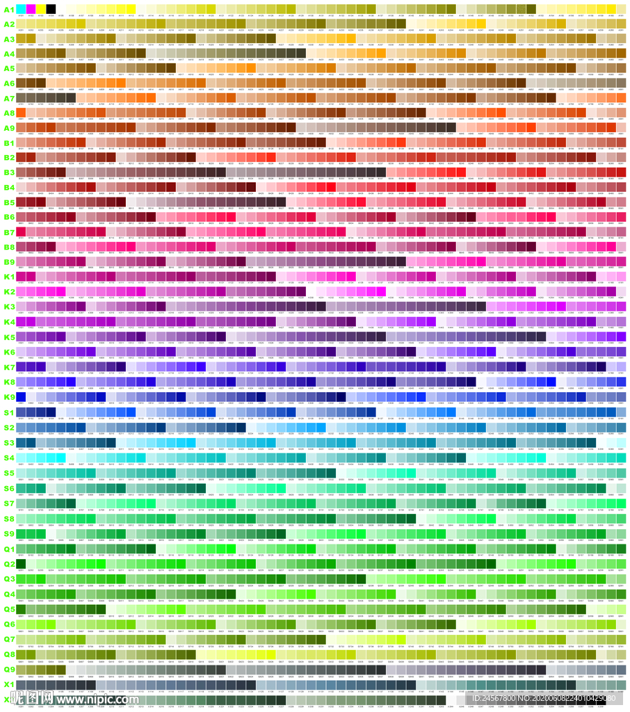 色卡 数码印花 大牌 色块