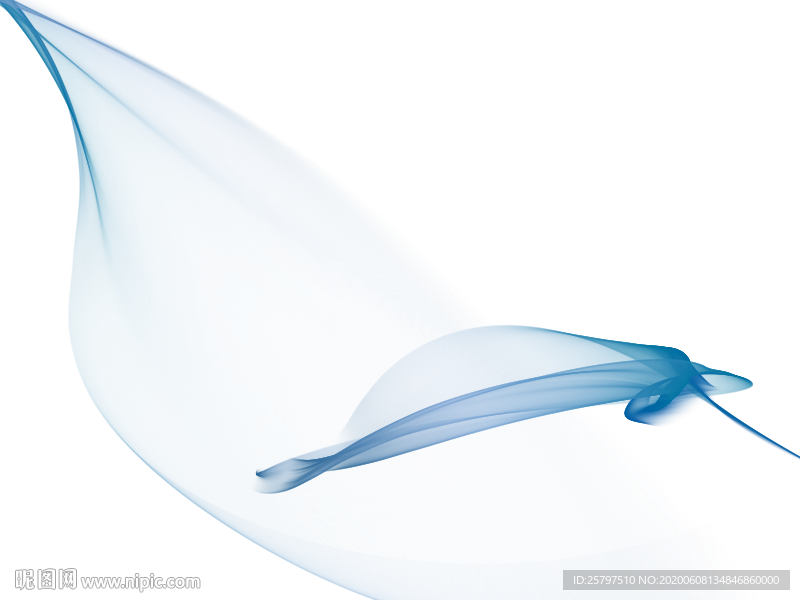 水墨烟雾丝带素材