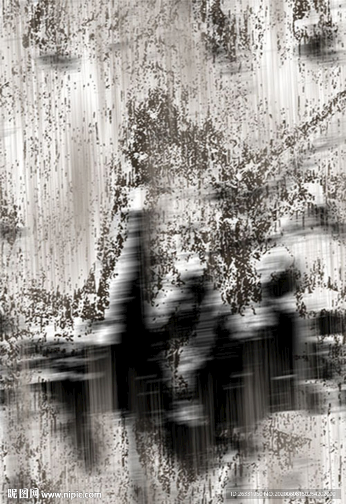 数码印花淡灰白黑斑斓