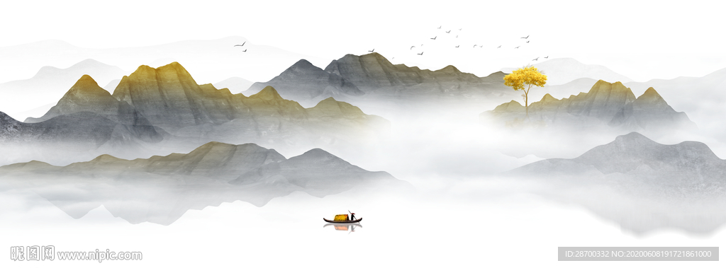 巨幅意境山水画