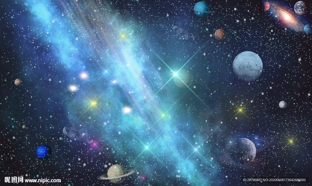 星空月亮唯美背景