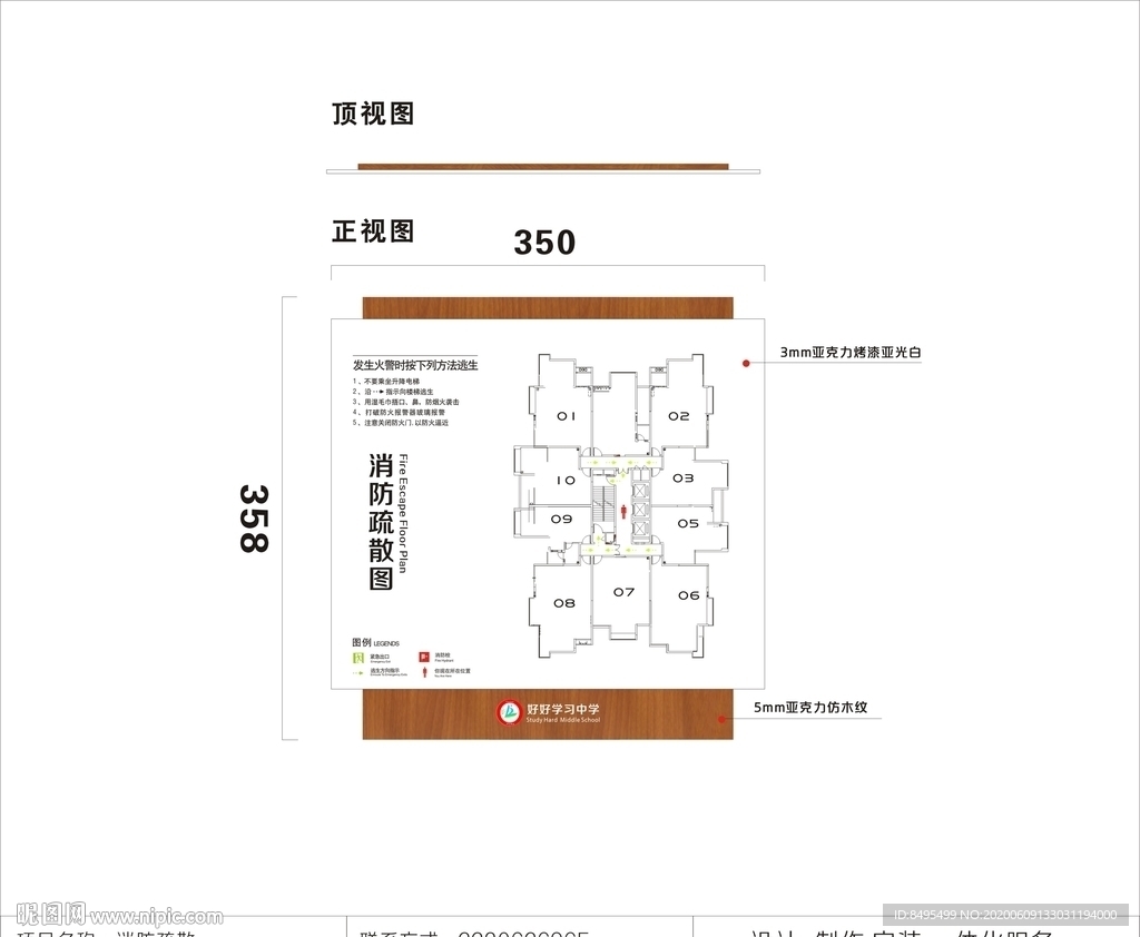 消防疏散牌
