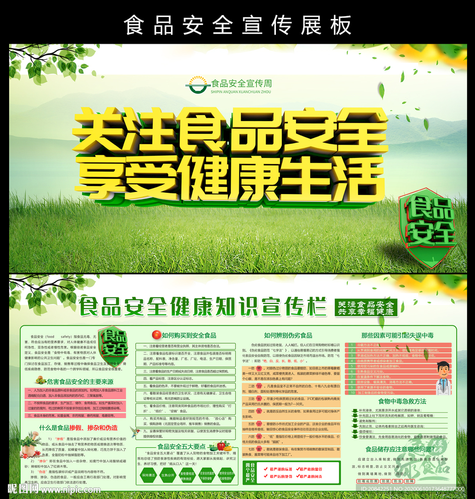 食品安全宣传展板