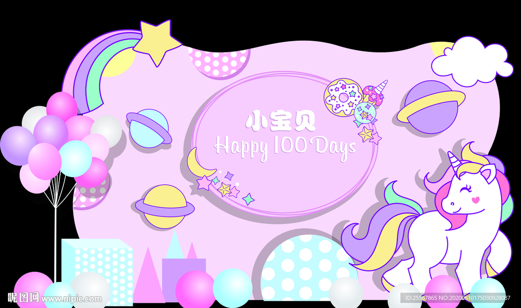 生日背景 宝宝宴背景 百日宴