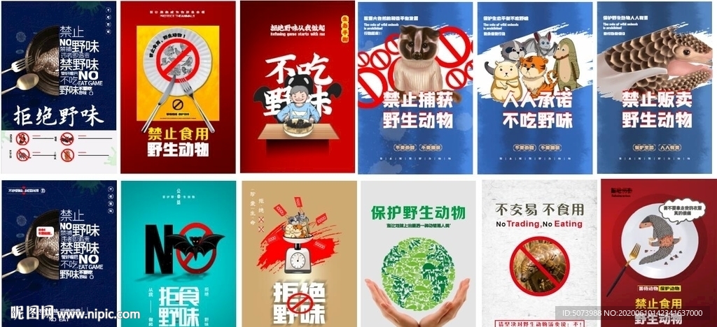 保护野生动物海报
