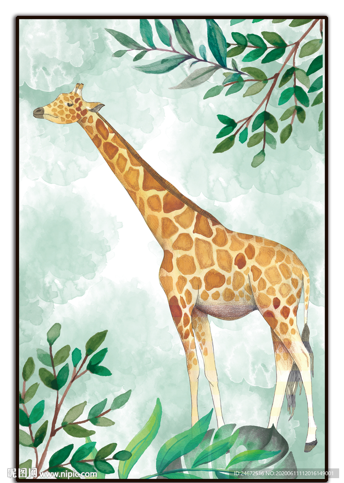 长颈鹿 装饰画