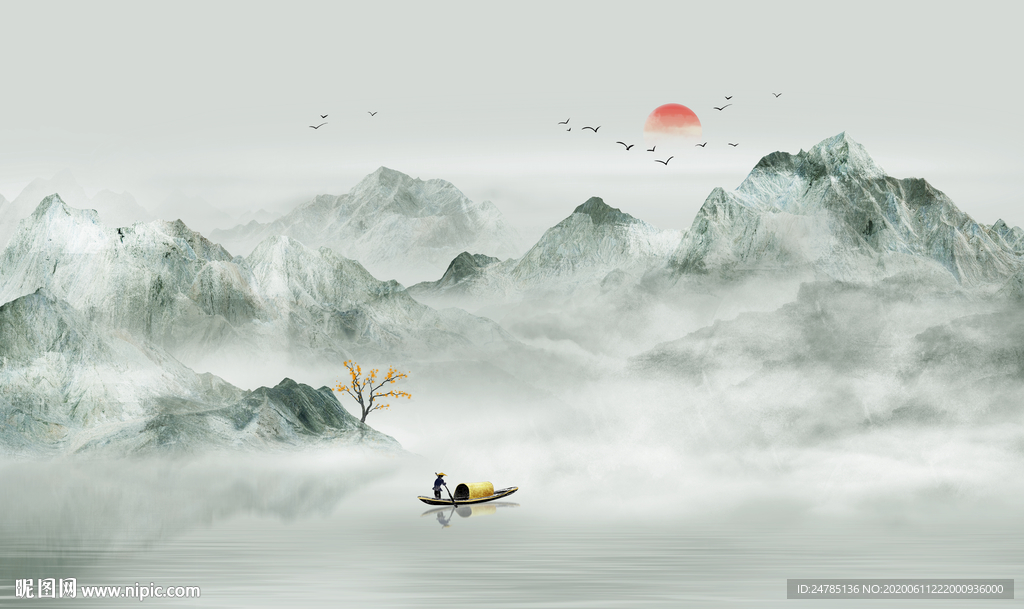 水墨山水画