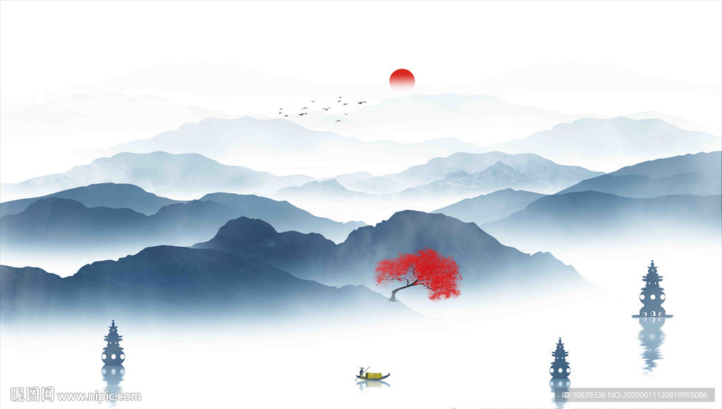 新中式山水画