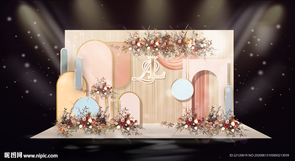 焦糖色清新复古创意婚礼设计