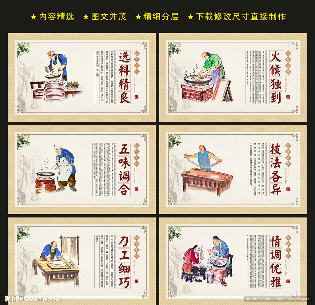饮食文化展板