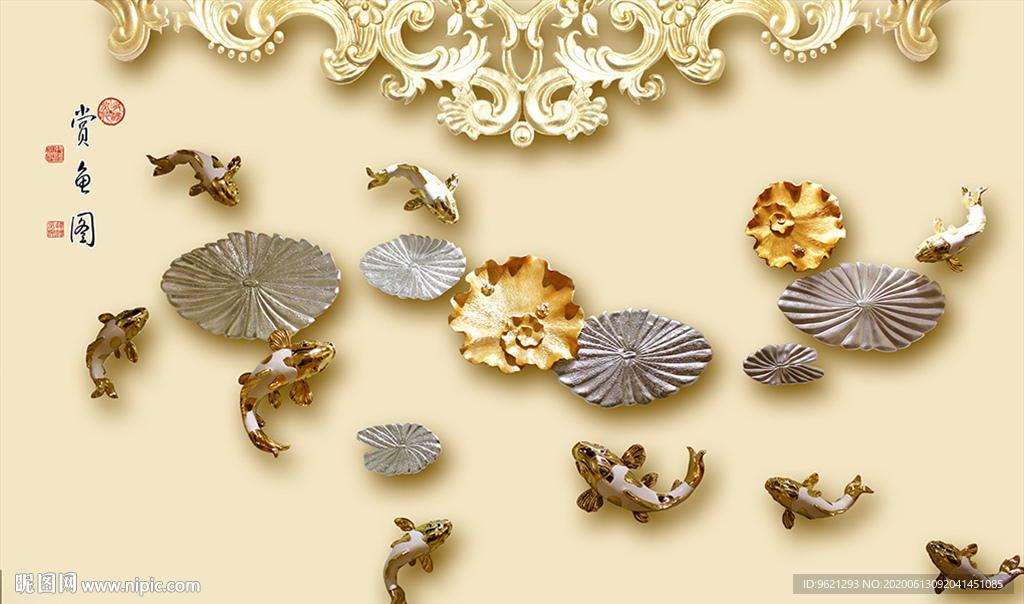 背景墙图片赏乌图