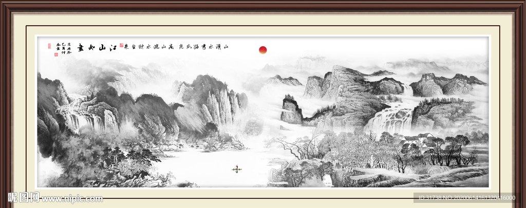 山水画 水墨山水画 意境山水画