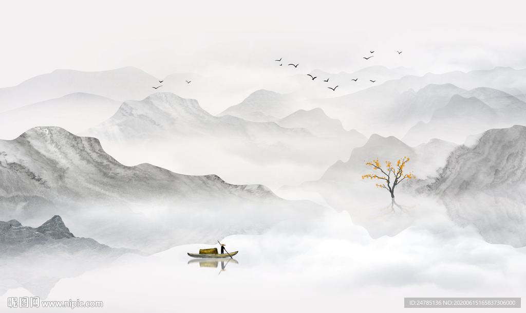 禅意山水画