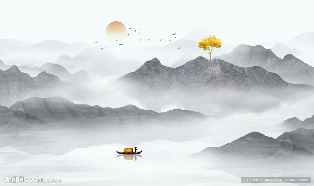 中式山水画