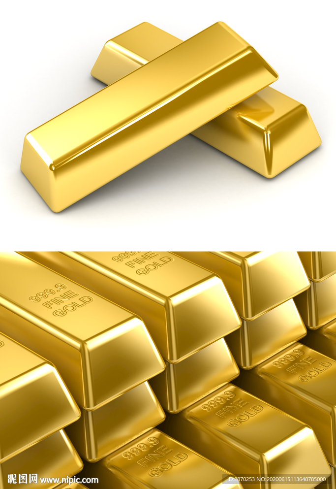 黄金金条素材
