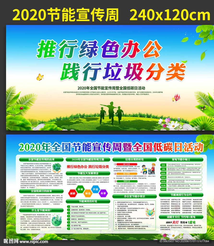 2020节能宣传周低碳日展板