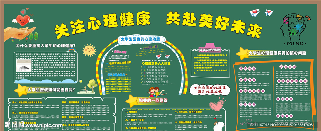 大学生心理健康板报