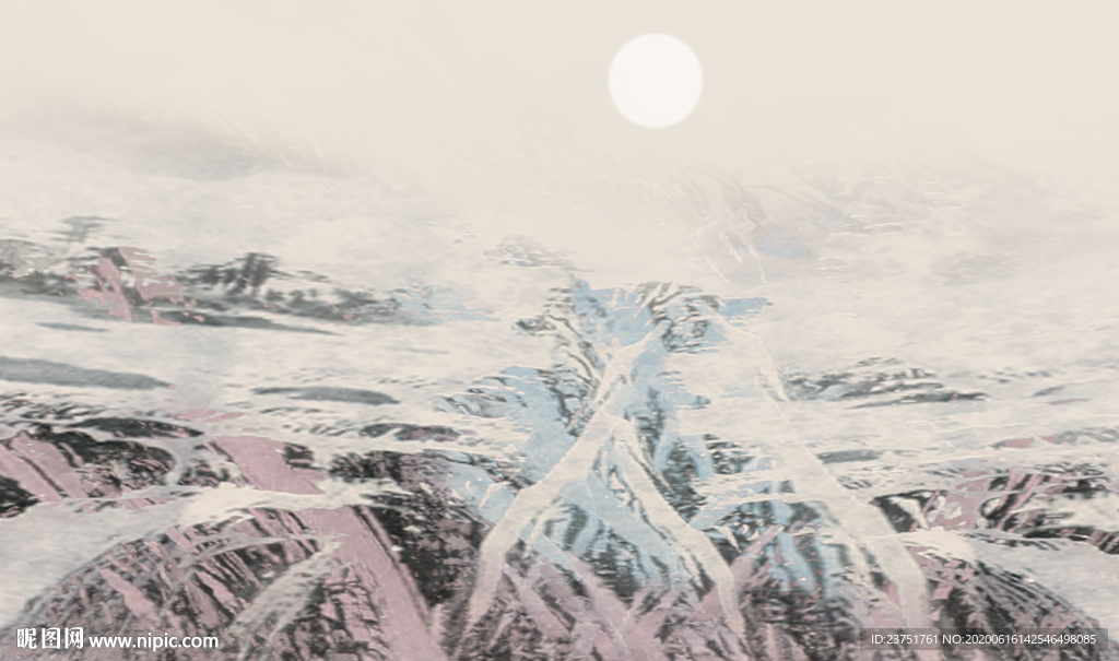 水墨山