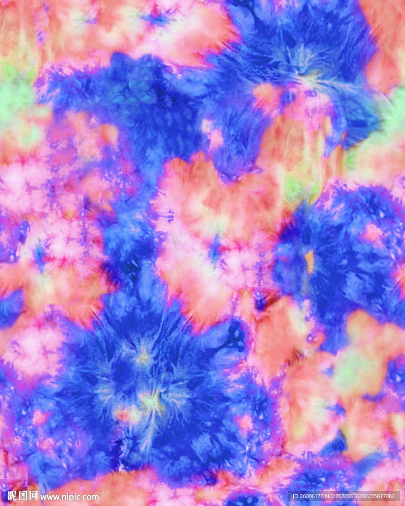 数码印花 大牌花  扎染