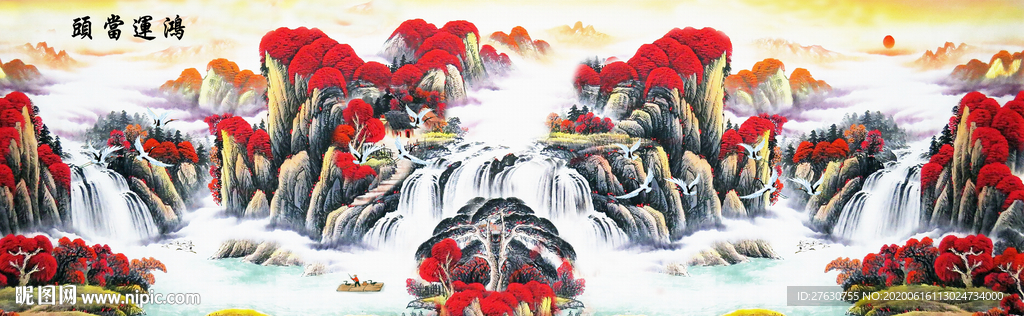 鸿运当头国画