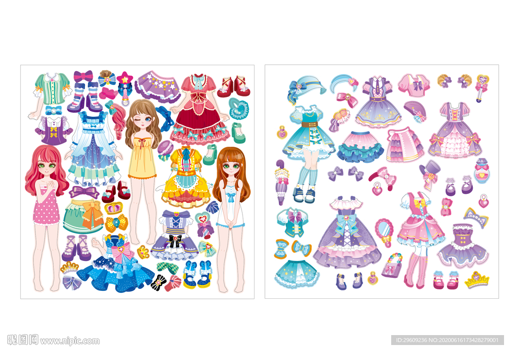 美少女换装贴纸