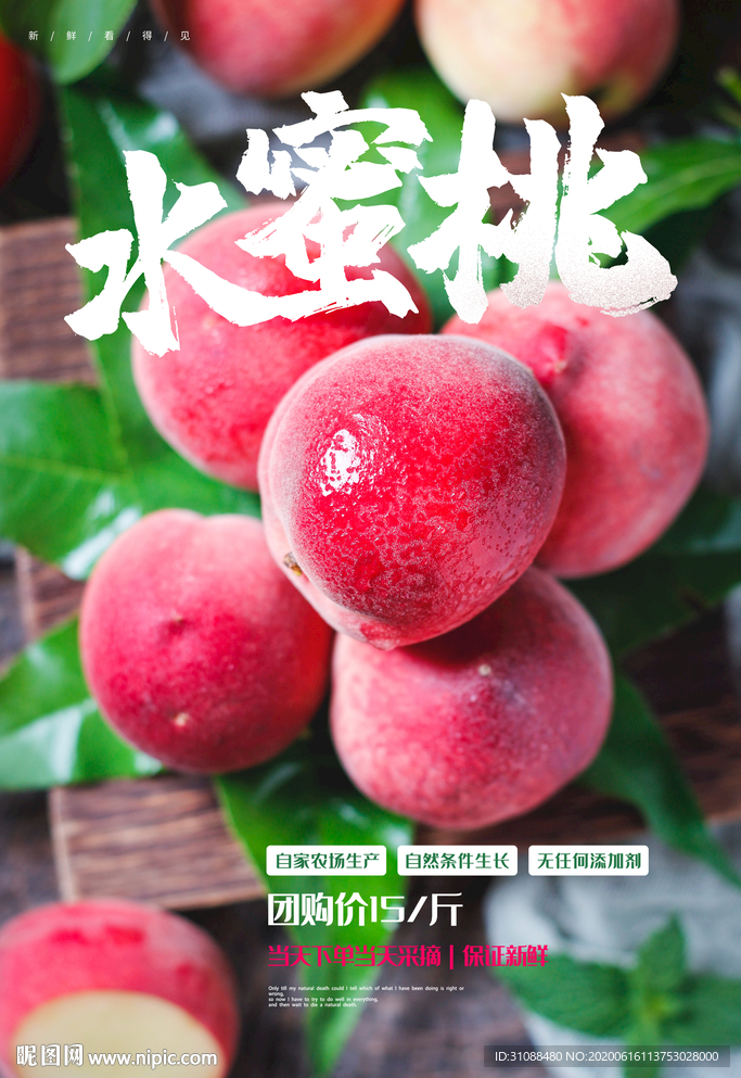 桃子海报 水蜜桃海报 桃子熟了