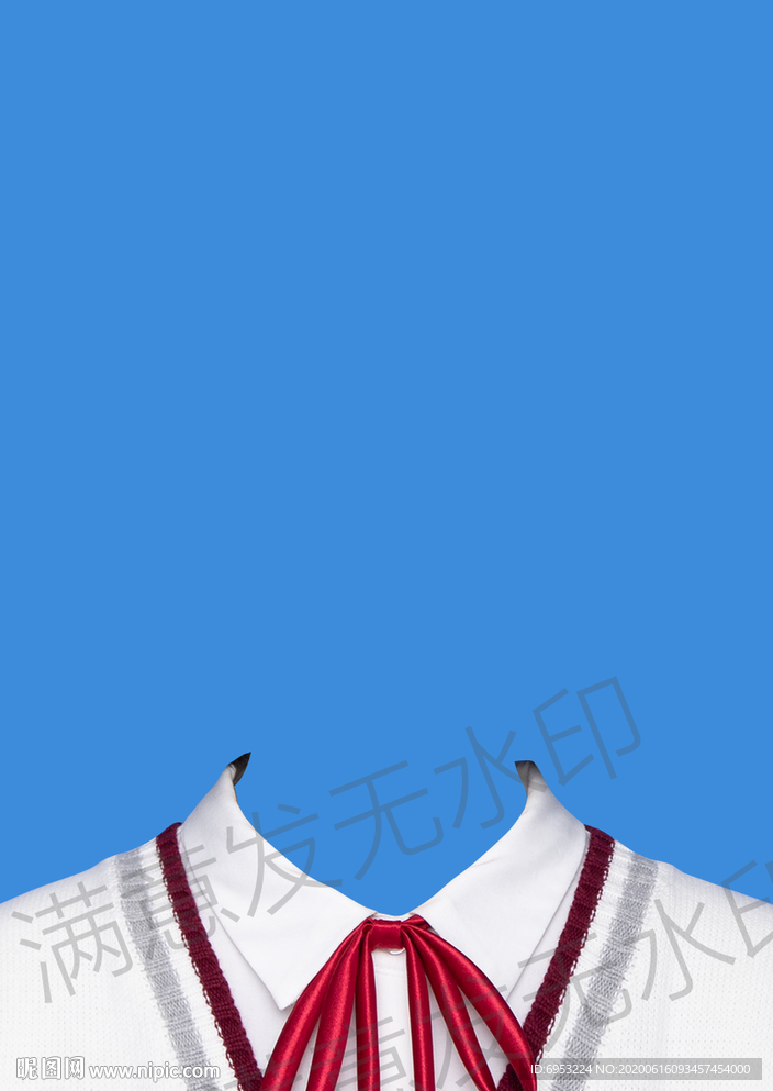 红丝带白衬衫