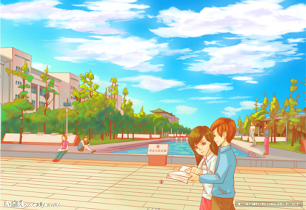 手绘四川历史文化美景
