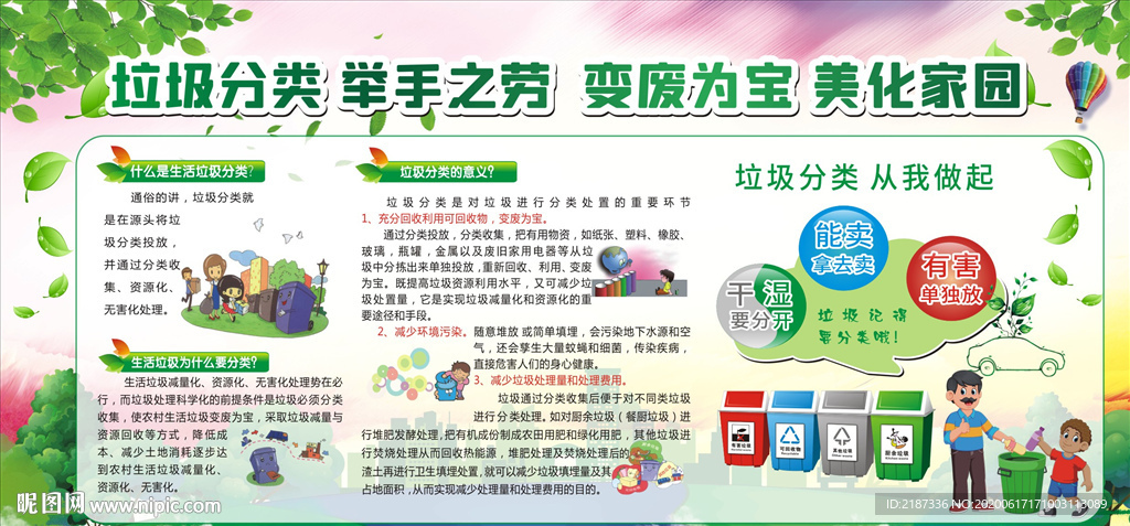 垃圾分类美化家园