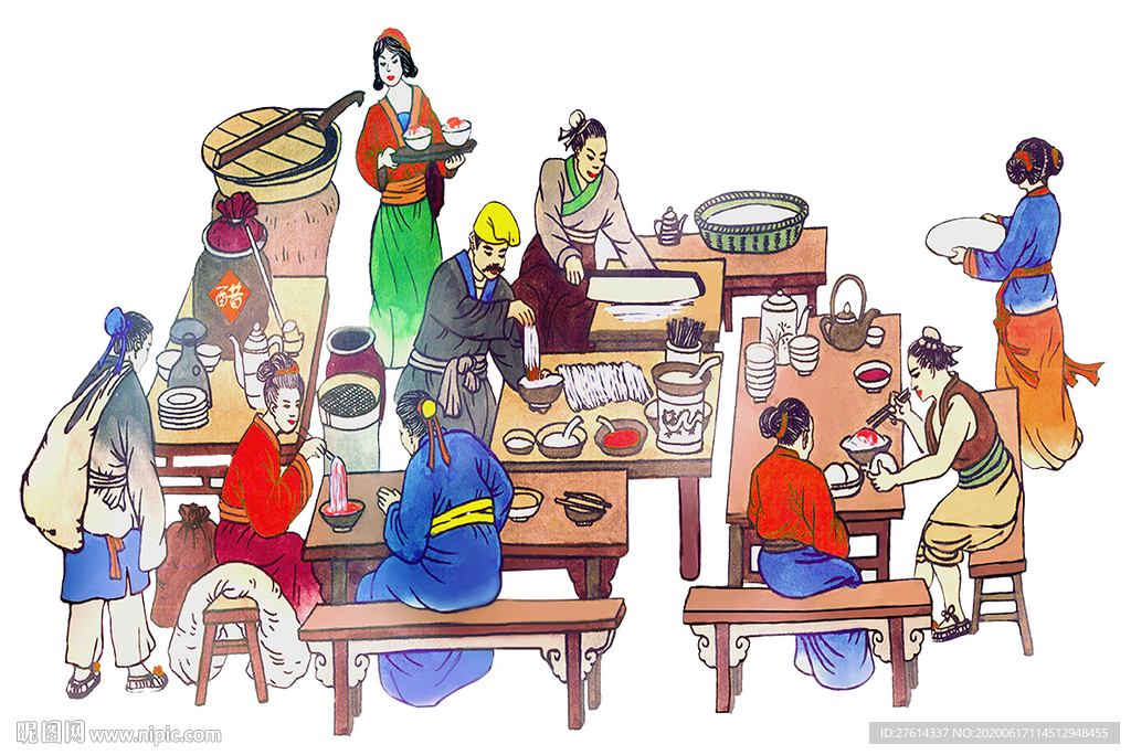凉皮 擀面皮 古图