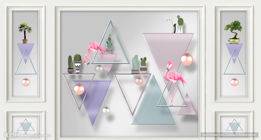 北欧火烈鸟背景