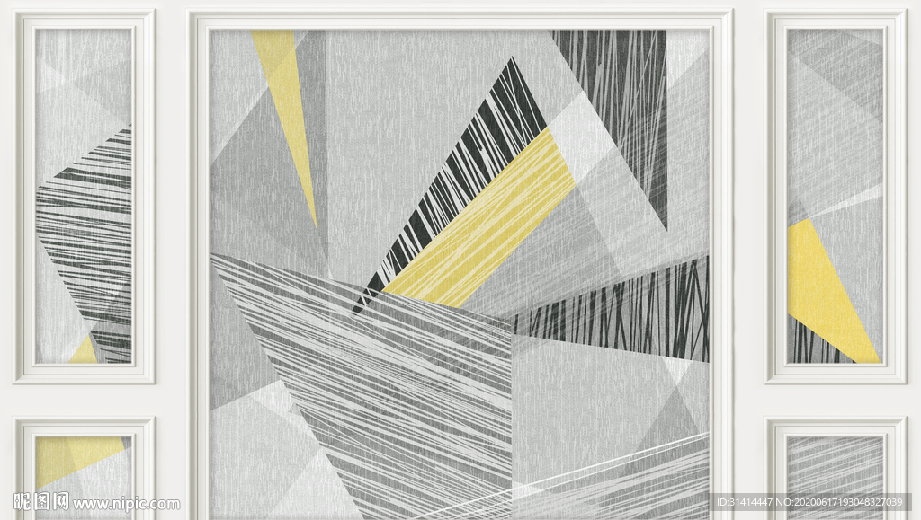 几何大理石背景墙