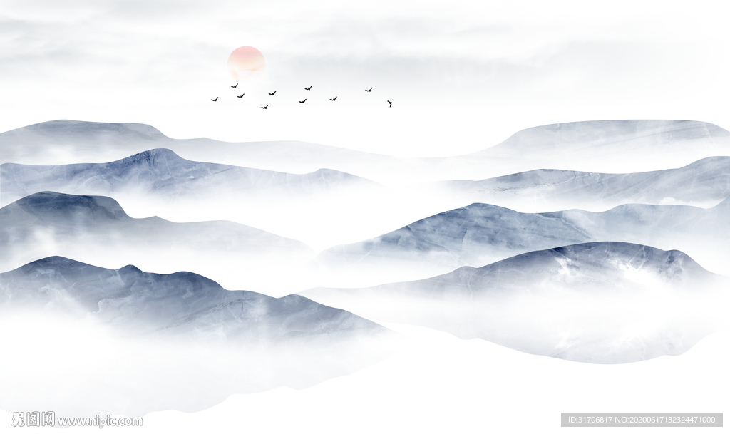 水墨山水画