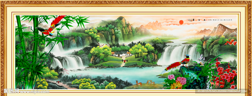 山水画国画山水画
