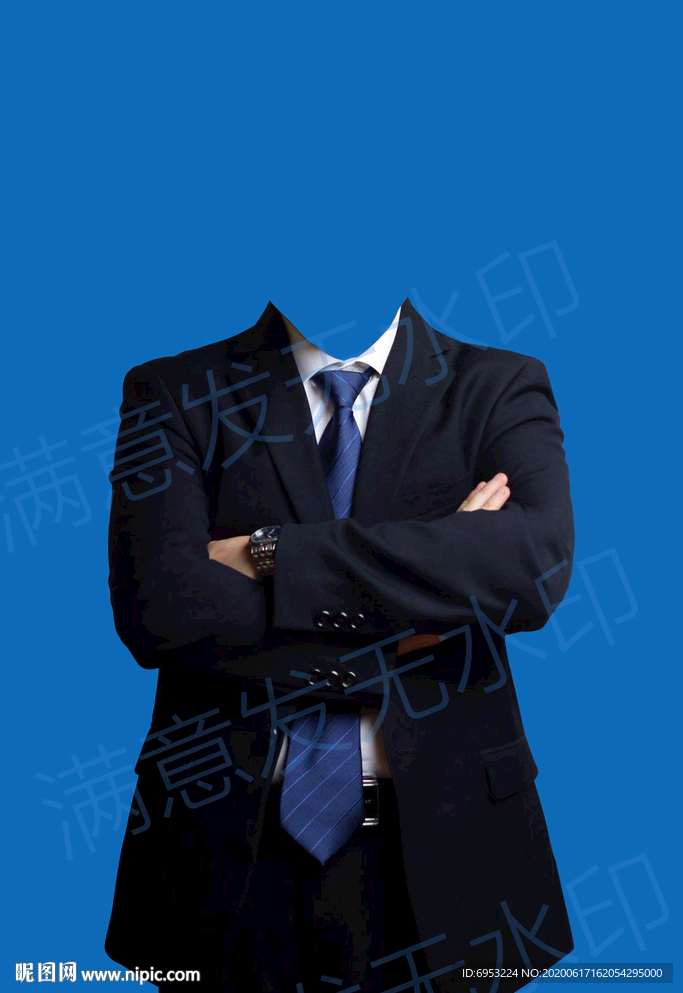 男士半身西装素材