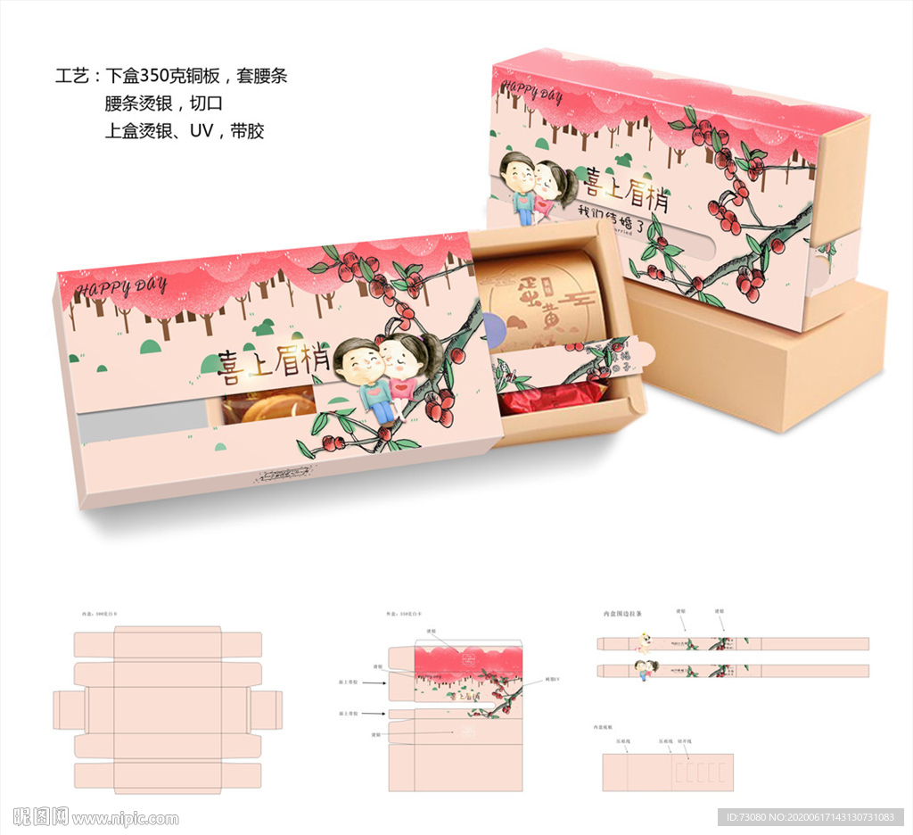 喜礼包装（平面展开图）