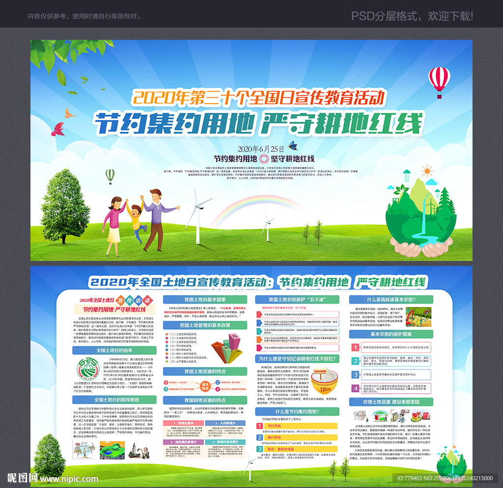 全国土地日 土地日展板