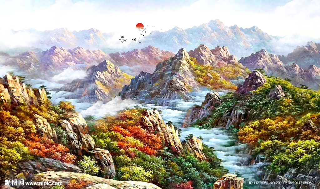 山水风景油画