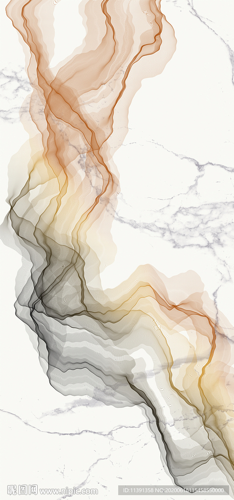 飘带大理石玄关背景墙