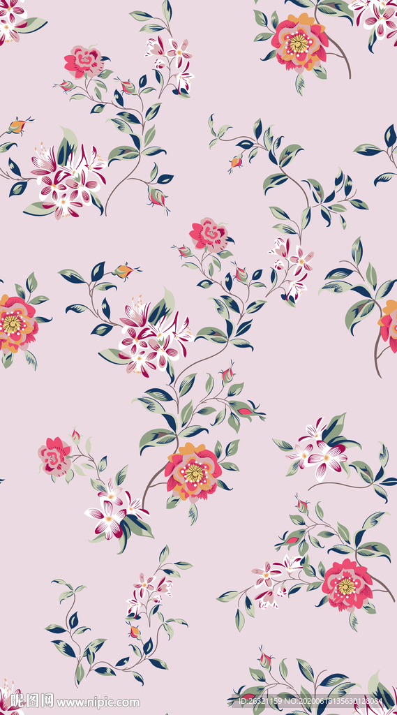 花朵 花型 花纹 手绘 数码