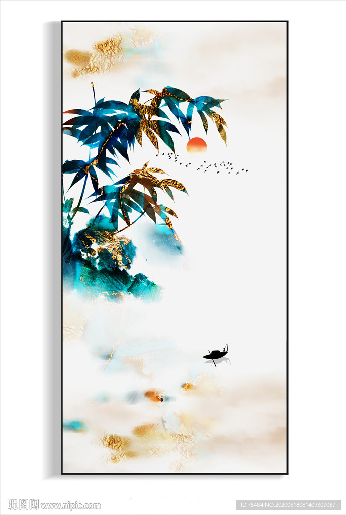 水墨竹子装饰画