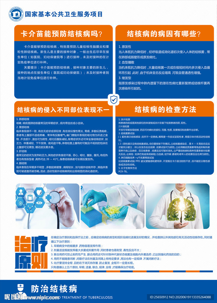 预防结核病宣传单