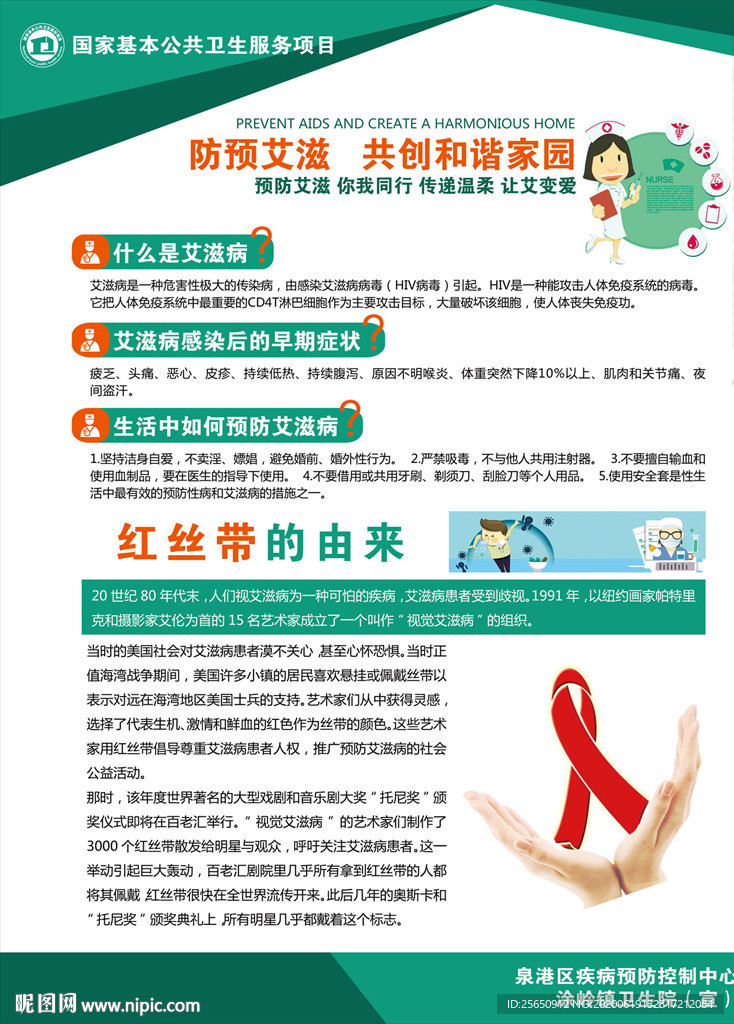 预防阿艾滋病宣传单