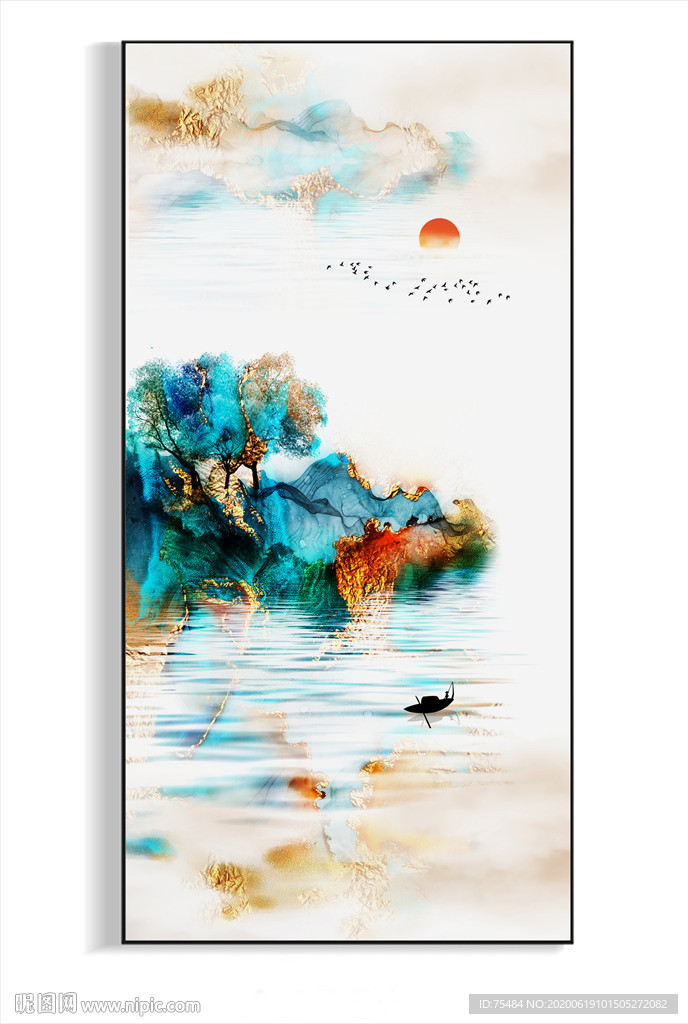 水墨山水装饰画