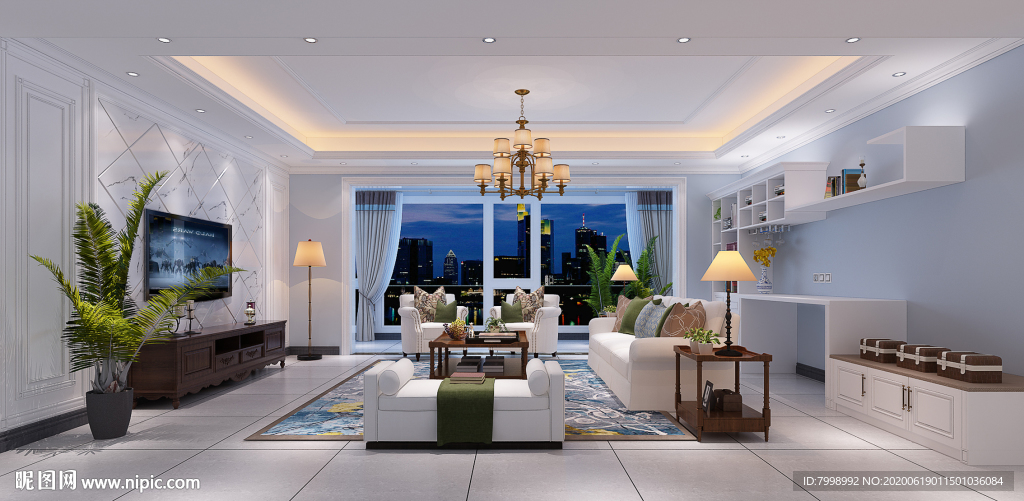 简美客厅  美式客厅