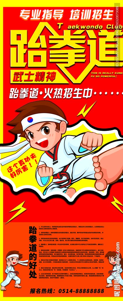 跆拳道X展架