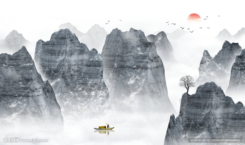 中式山水画