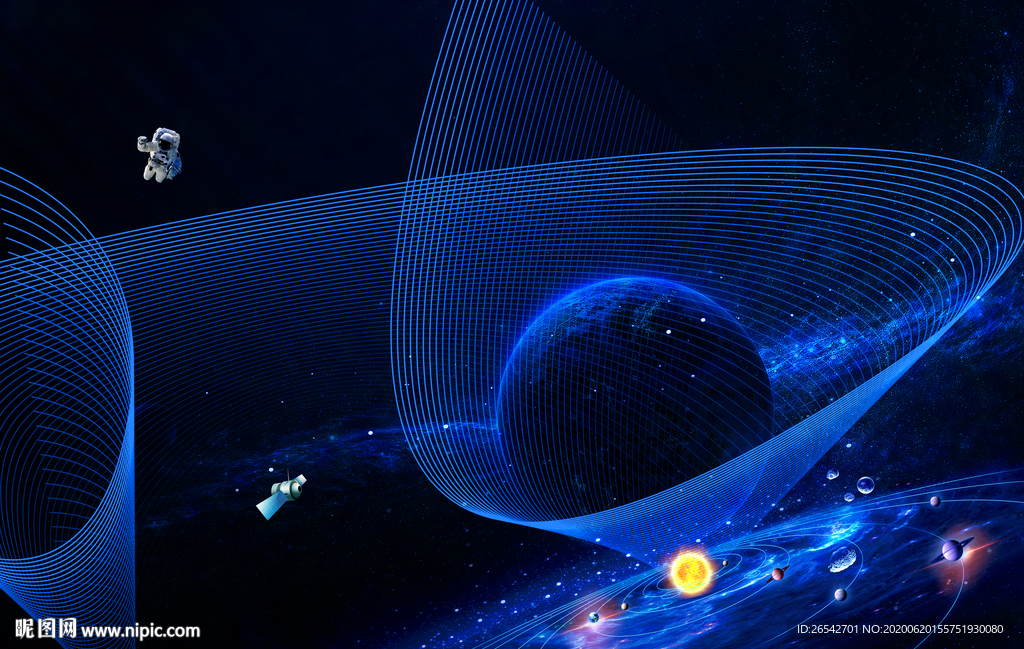 宇宙星空吊顶科幻背景