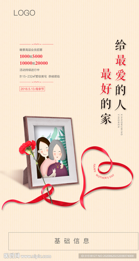 母亲节朋友圈微信海报