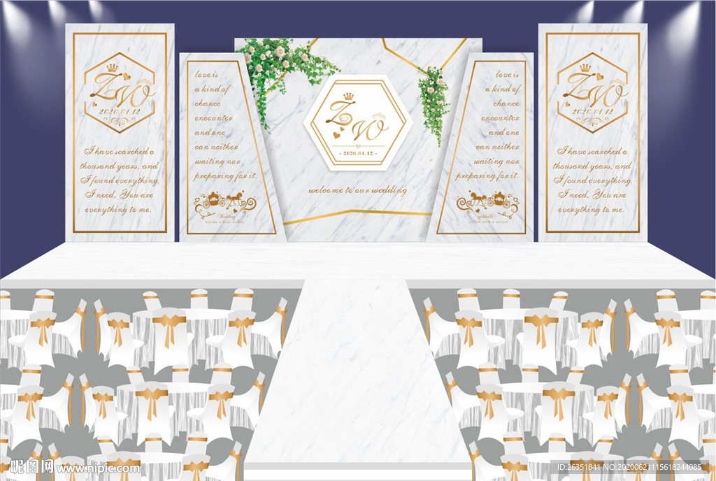 现代婚礼背景图片